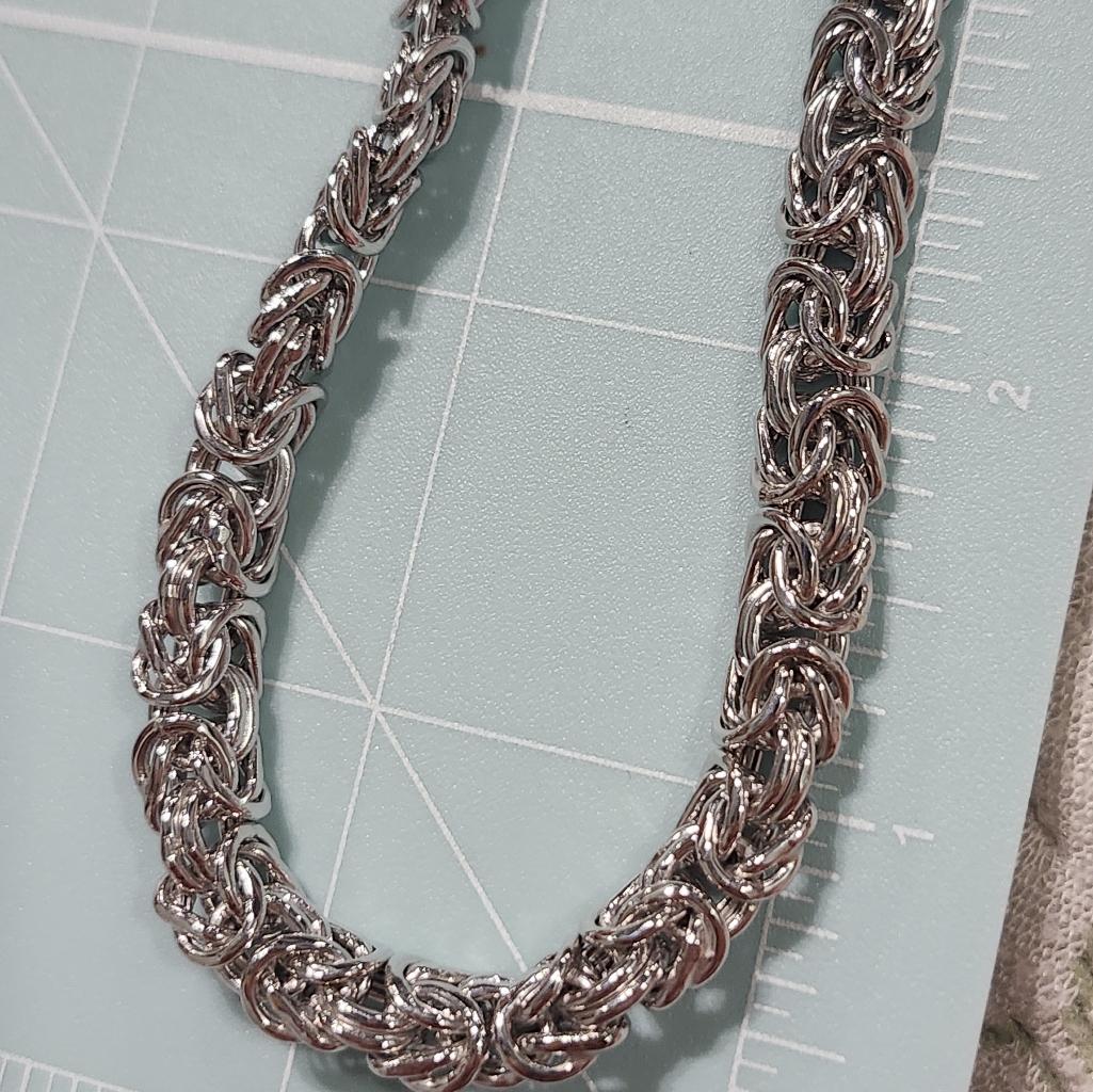 Nwt Jtv Rhodium Over Sterling Silver 8mm Domed Byzantine 20 " Necklace